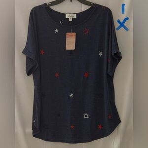 Annalee Dark Blue Starry Short Sleeve Tee